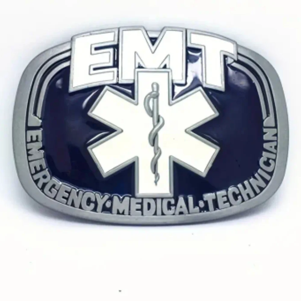 New EMT Belt Buckle | Blue Star of Life Emergency Medical Symbol Paramedic